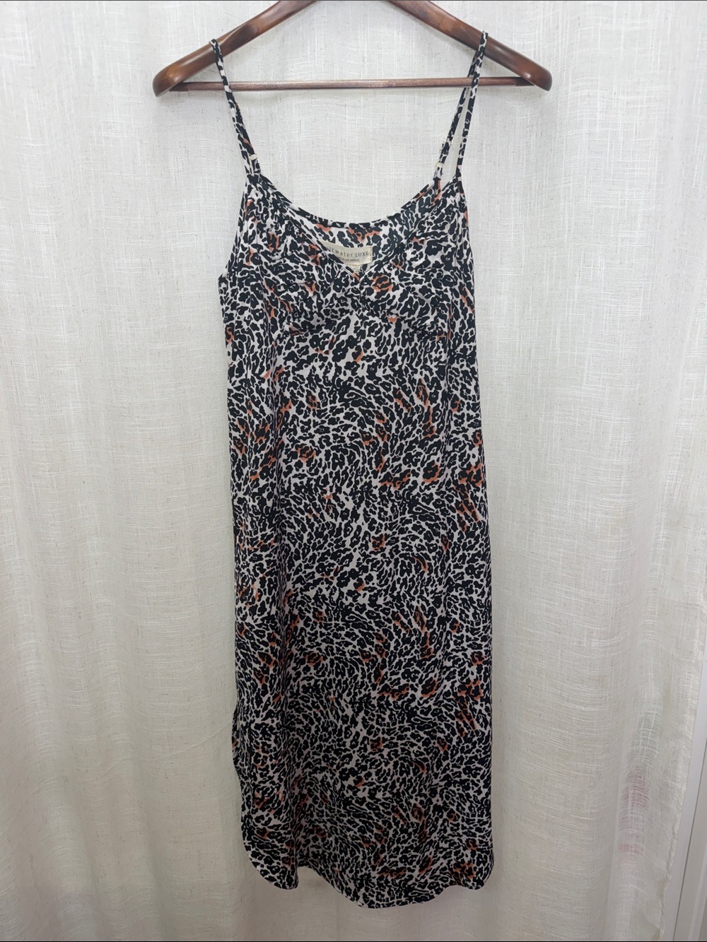 Saltwater Luxe Sleeveless Animal Print Slip Dress Size Medium Brand New W/Tags